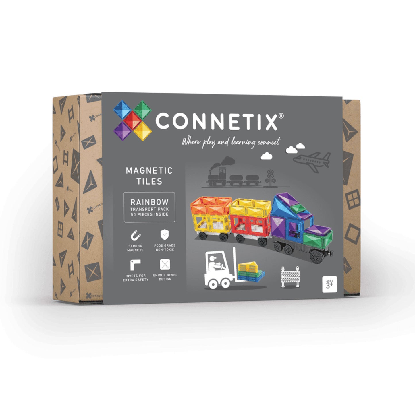 Connetix Tiles Rainbow Transport Pack 50pcs