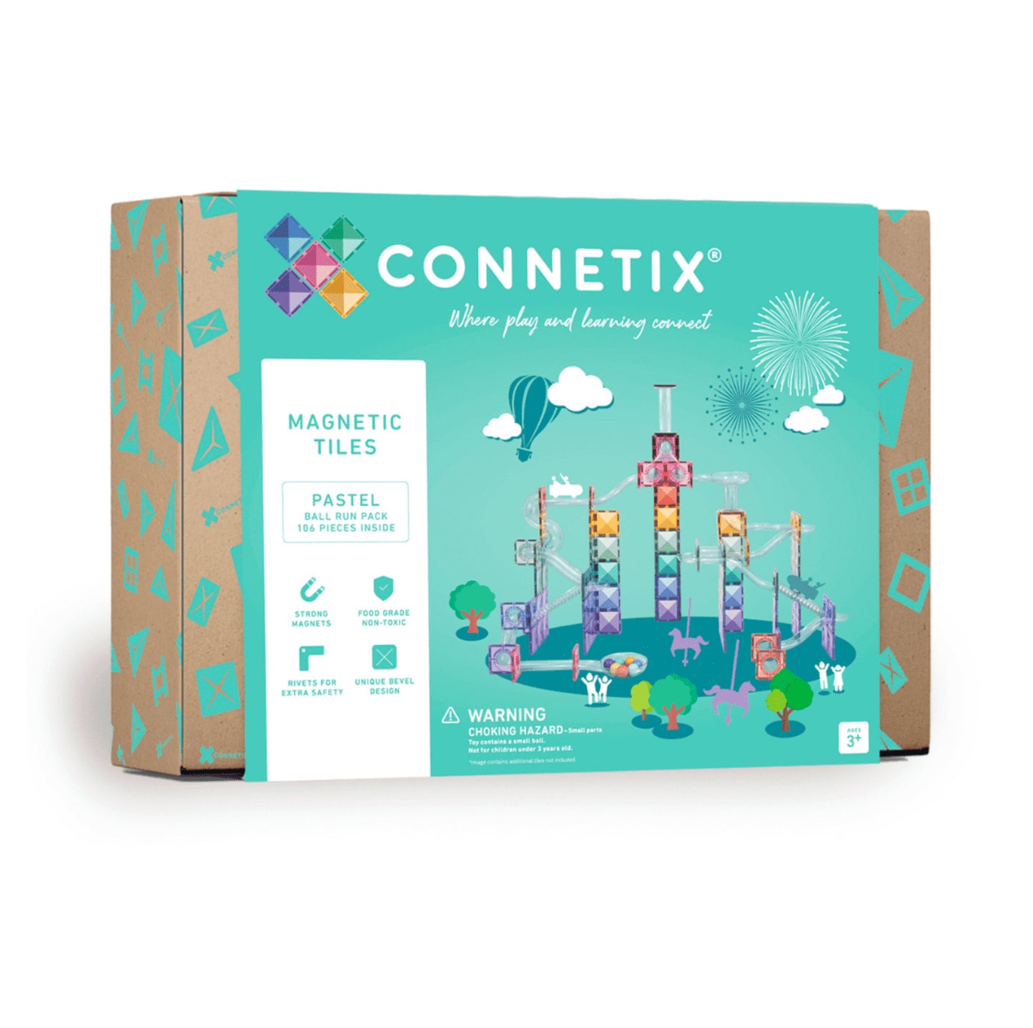 Connetix tiles Pastel Ball Run Pack 106 pcs