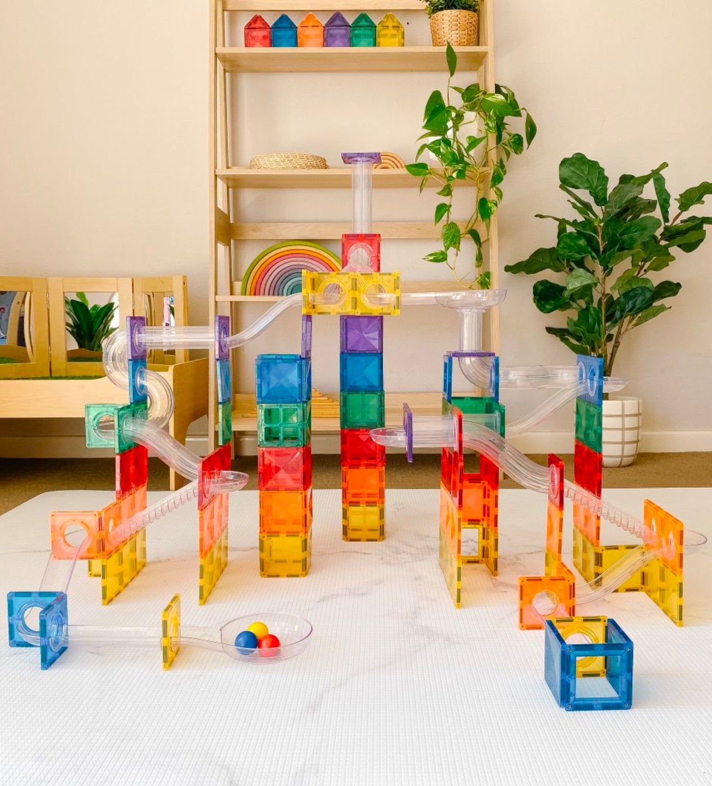 Connetix tiles Rainbow Ball Run Pack 92 pcs