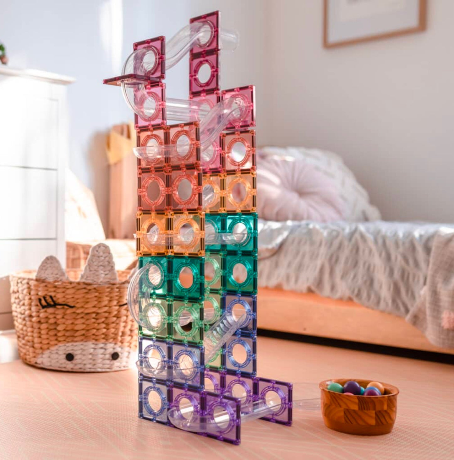 Connetix tiles Pastel Ball Run Pack 106 pcs