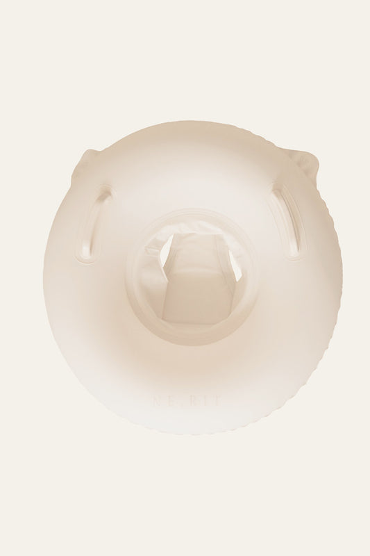 Inflatable Swim Ring, Cream with a Supportive Seat for Toddlers