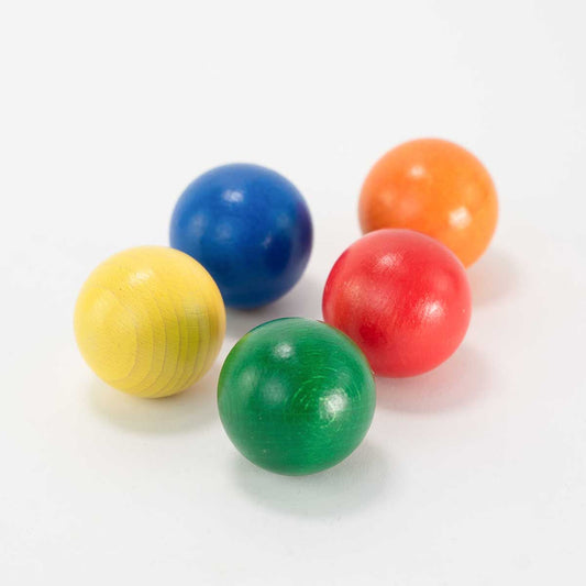 Baby Wooden Balls for Marble Tree 5 pcs (40mm)