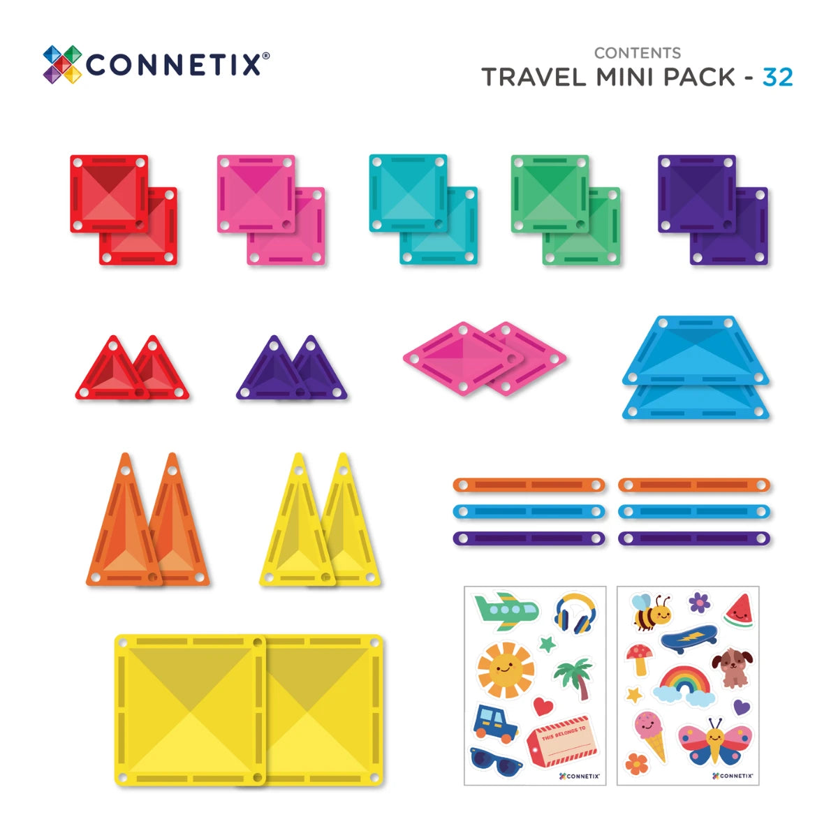 Connetix tiles Travel Mini Pack 32 pcs