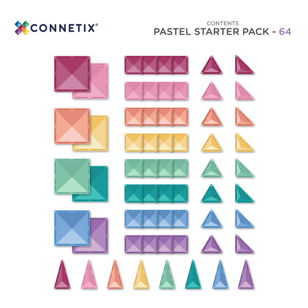 Connetix Pastel Starter Pack 64 pcs