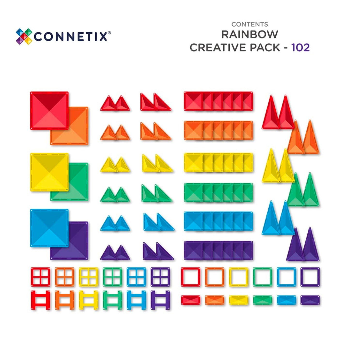 Connetix tiles Rainbow Creative Pack 102 pcs