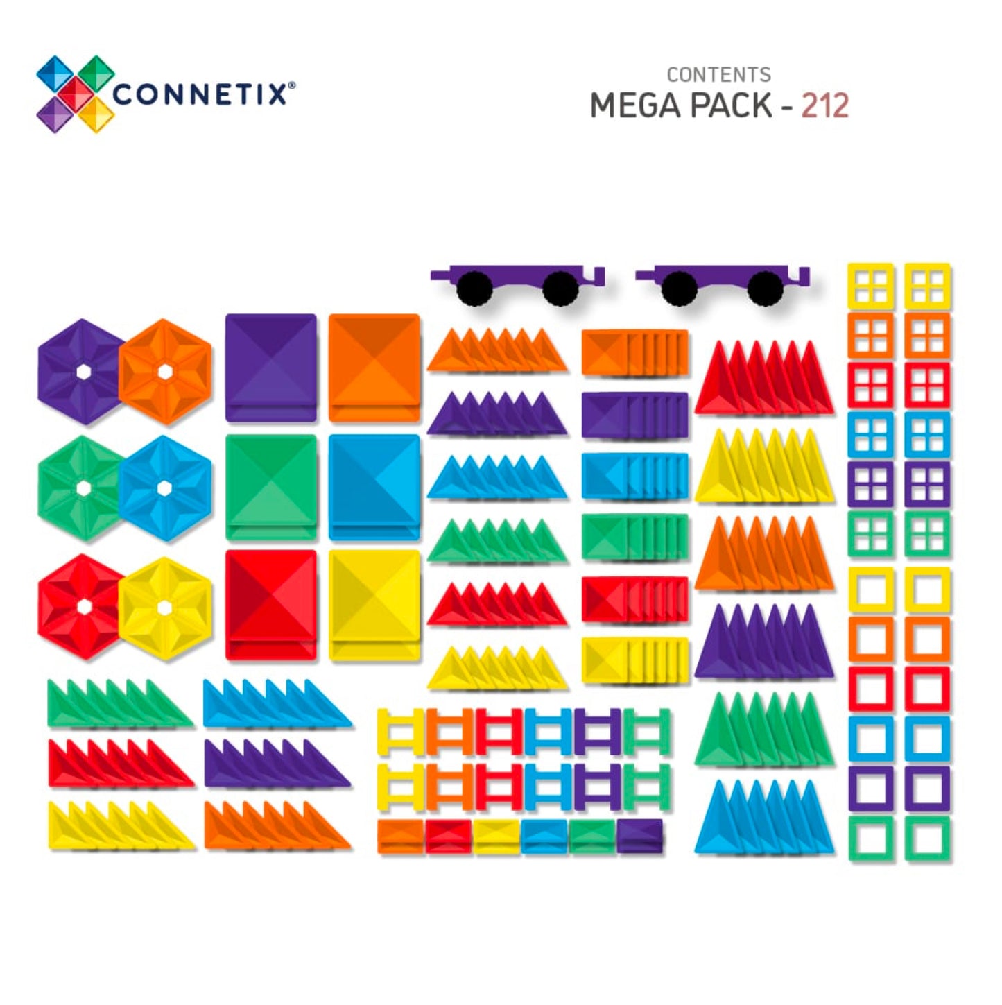 Connetix tiles Rainbow Mega Pack 212 pcs