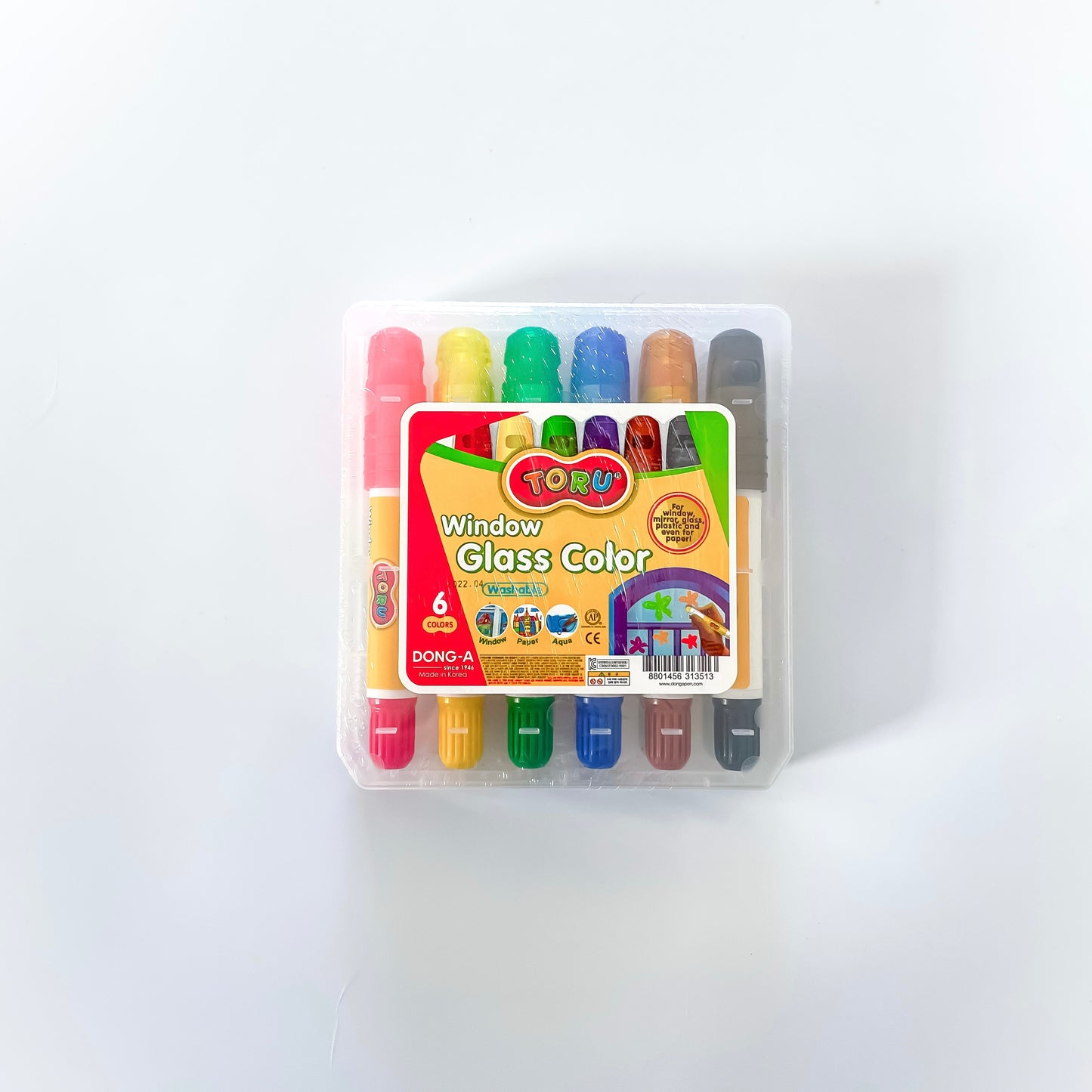 Washable window gel crayons (Glass colors)