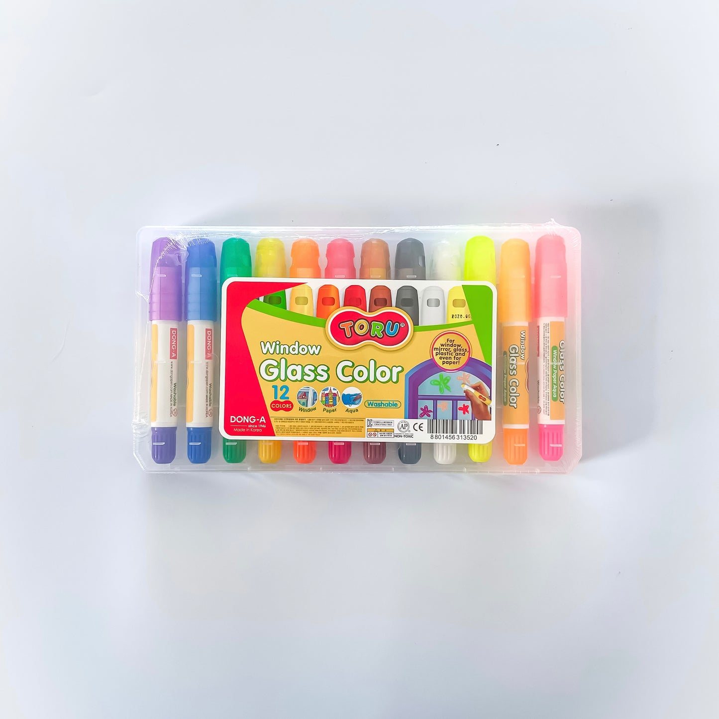 Washable window gel crayons (Glass colors)