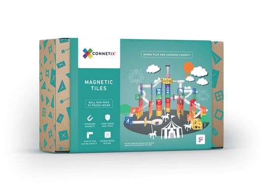 Connetix Tiles 92pcs Rainbow Ball Run Pack