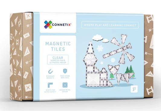 Connetix Tiles 34pcs Clear Starter Pack