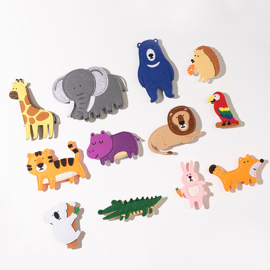 Animal Felt Magnet Collection 12pcs Hand-made