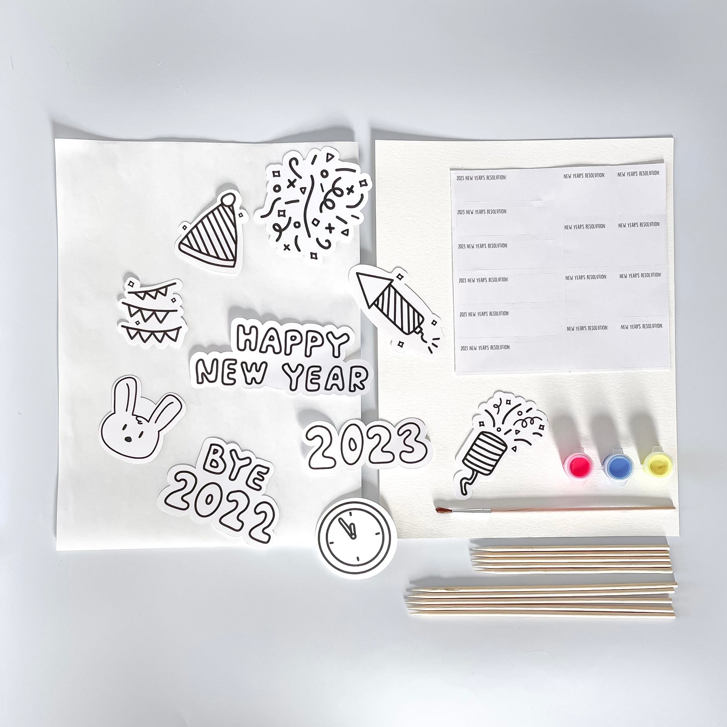 DIY New Year’s Topper kit (write your resolutions!)