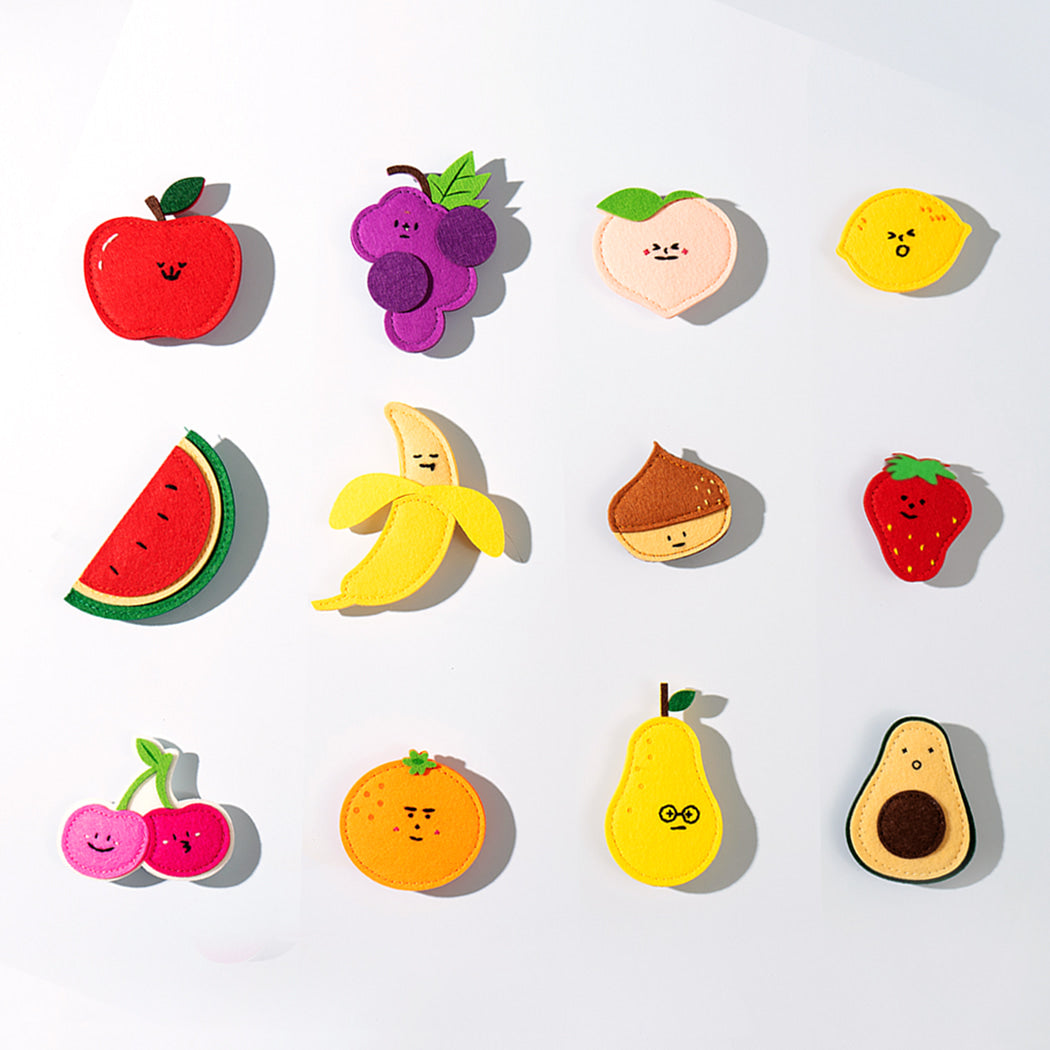 Fruit Felt Magnet Collection 12pcs Hand-made